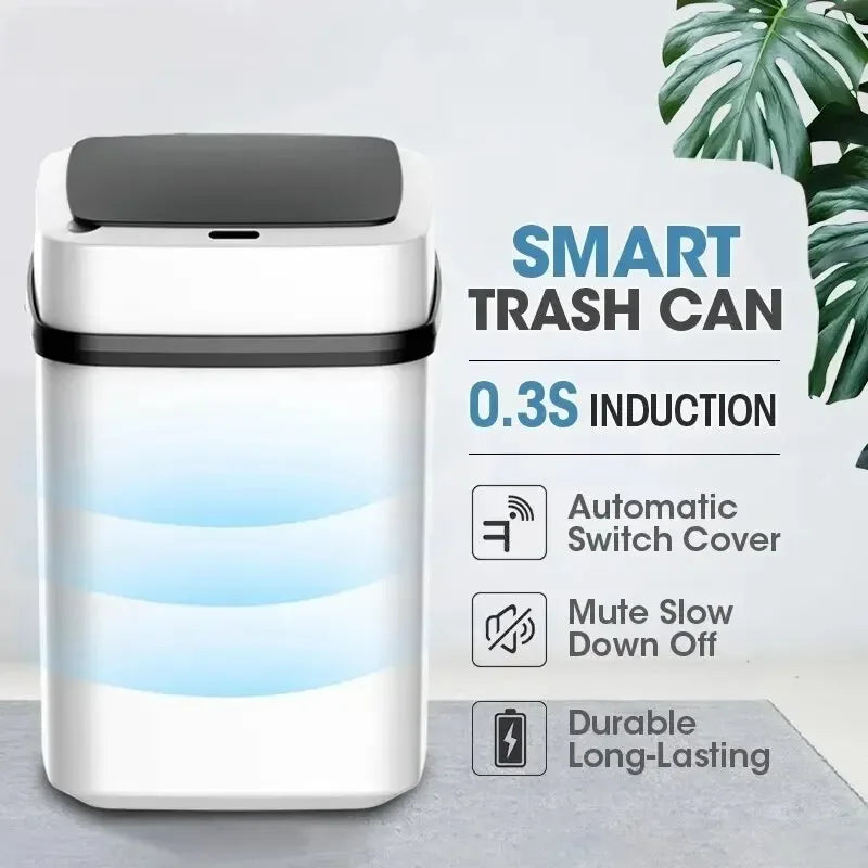 13L Smart Touch Trash Can for Kitchen & Bathroom
