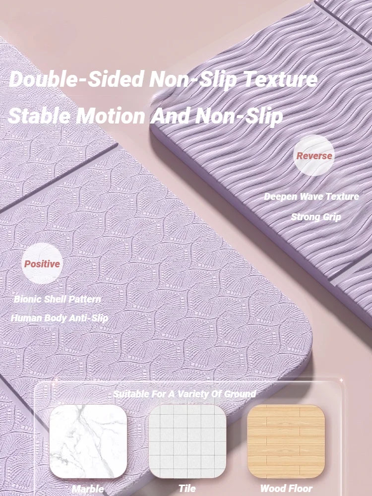 Eco-Friendly Foldable Yoga Mat for Travel & Fitness