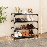 Metal Shoe Rack – Space Saving Black Shoe Storage Organizer