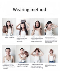 Long Curly Wig with Bangs – Brown Synthetic Fiber Hair