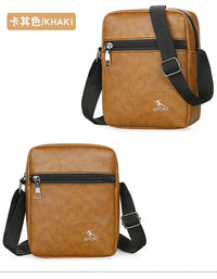 Vintage Messenger Bag Men PU Leather Business Worker Shoulder Bag Brown Black Man Crossbody Bag Male Handbag Gift for Husband