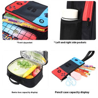 Back To School Game Console Pattern DIY School Bags for Primary and Secondary Students Lunch Bag Shoulder Bags Three Sets