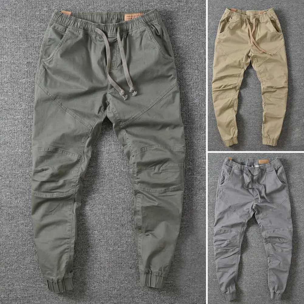 Men’s High Waist Cargo Pants – Casual Vintage Cropped