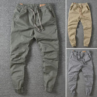 Men’s High Waist Cargo Pants – Casual Vintage Cropped