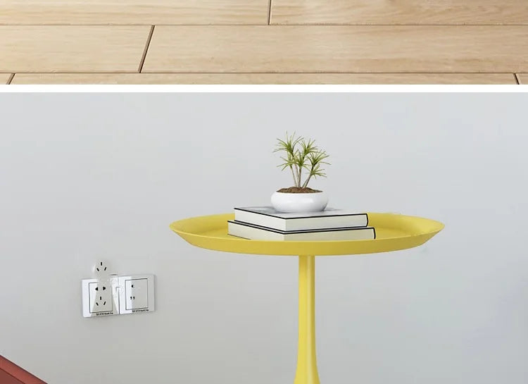 Simple Modern Wrought Iron Coffee Table Living Room Household Round Coffee Table Combination Creative Small Apartment Side Table