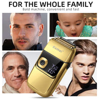 2-in-1 Electric Shaver & Hair Trimmer for Men KM-2028