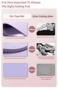 Eco-Friendly Foldable Yoga Mat for Travel & Fitness