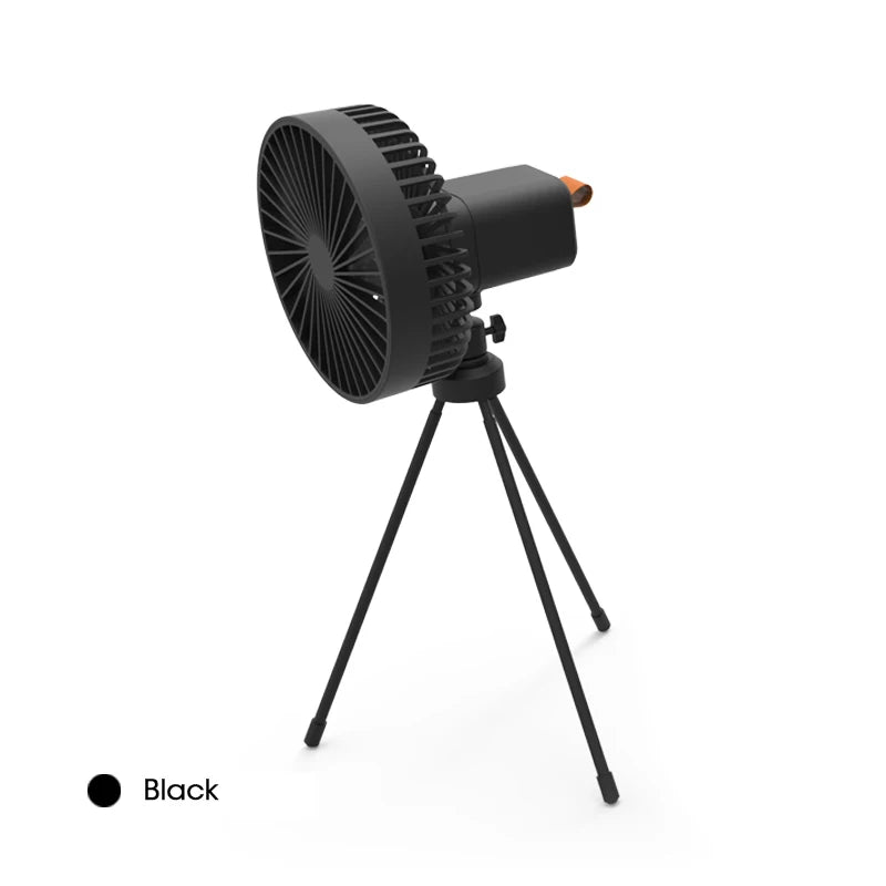 Retractable Camping Fan 10000mAh Rechargeble Portable USB Ceiling Fan Wireless Desk Electric Fans Folding Tripod Home Outdoor
