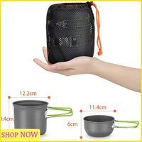 Sale Camping Pots Cookware Set Portable Outdoor Cooking Tableware Forhiking Trekking Picnic Fishing Mountaineering