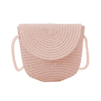 Girls’ Woven Straw Crossbody Shoulder Messenger Bag