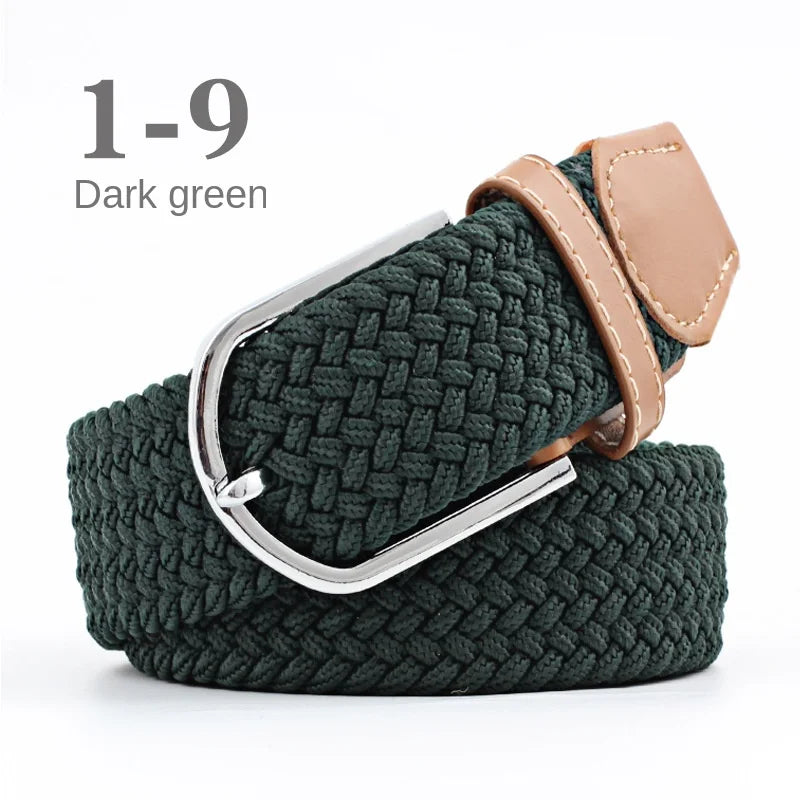 Unisex Colorful Canvas Belt – 107/120cm Casual Luxury Nylon Girdle for Men & Women
