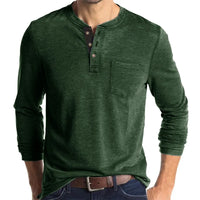 Men’s Casual Long Sleeve Elastic T-Shirt