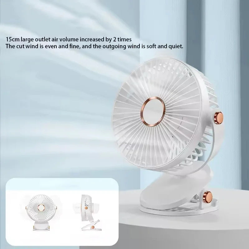 Xiaomi Youpin Clip-on Fan 5 Speed Quiet Rechargeable Desktop Portable Air Circulator Wireless Fan With LED Light Camping Home