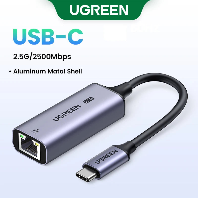 UGREEN USB C Ethernet Adapter 1000/100Mbps USB Lan RJ45 Thunderbolt 3 for Laptop Macbook Samsung iPad USB Ethernet Network Card