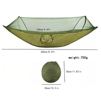 Double Camping Hammock with Mosquito Net Portable