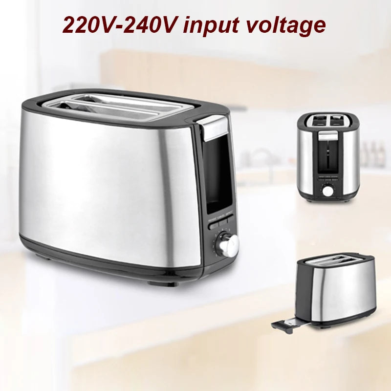 2-Slice Electric Toaster – Bread & Sandwich Maker 110V/220V