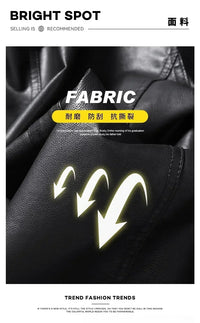 Men’s Slim Winter Leather Jacket with Fleece Lining