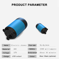Rechargeable Handheld Camping Shower Portable Electric