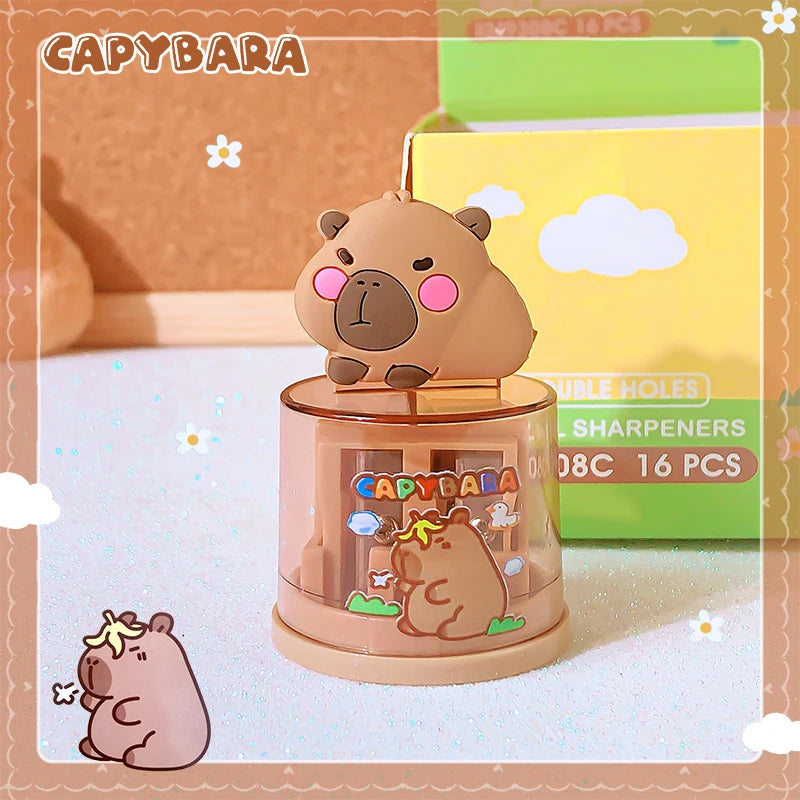 Aesthetic school useful accessories kawaii stationery school supplies cute things mini capybara Pencil sharpener office supplies