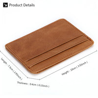 Slim Genuine Leather Mini Wallet – Card & Coin Holder