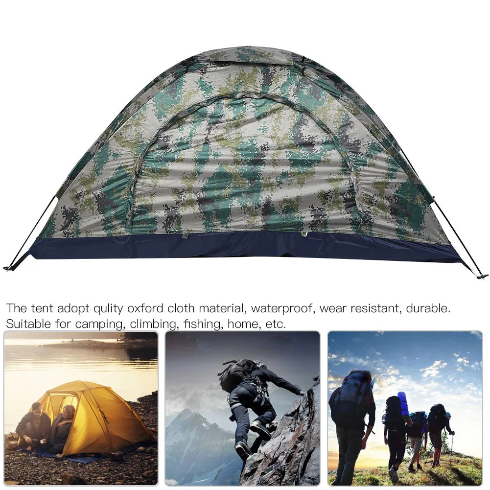 Single-Person Camping & Fishing Tent Windproof Canvas