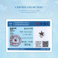 Bamoer 925 Silver Mermaid & Starfish Ocean Hoop Earrings