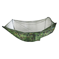 Outdoor camping hammock with mosquito net network foldable portable elastic garden leisure sleep leisure camping equipment