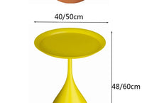 Simple Modern Wrought Iron Coffee Table Living Room Household Round Coffee Table Combination Creative Small Apartment Side Table