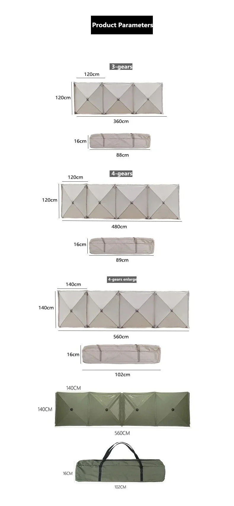 Collapsible Camping Windscreen Stove Wind-Resistant Outdoor