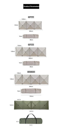 Collapsible Camping Windscreen Stove Wind-Resistant Outdoor