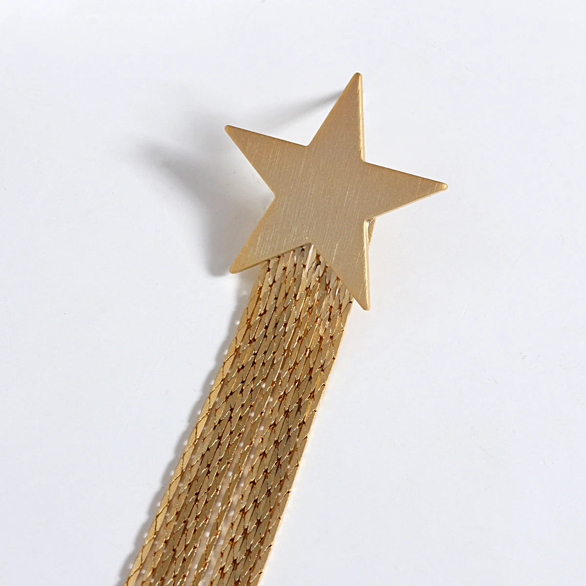 AENSOA Gold Star Tassel Drop Earrings for Women