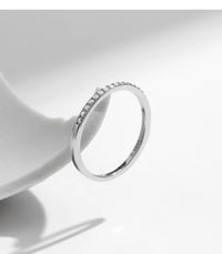 Moissanite Eternity Ring – 925 Sterling Silver Band