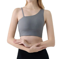 Sports Bra for Women, Shock-absorbing and Anti Sagging Bra, Worn Externally with Chest Cushion, Sloping Shoulder, Fitness Dance