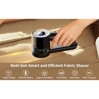 Rechargeable Fabric Shaver 5.6cm Blade Lint Brush Electric Lint Remover Digital Display Defuzzer Sweater Shaver Clothing Blanket