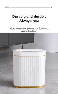 Smart Home Automatic Sensor Trash Can For Kitchen Bathroom Toilet Smart Trash Can Living Room Dustbin Wastebasket Waterproof Bin