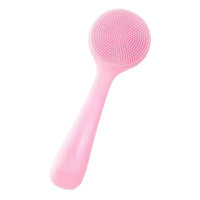 Silicone Facial Cleansing Brush Manual Makeup Residues Removal Face Cleaning Scrubber Long Handle Exfoliator Face Wash Brush