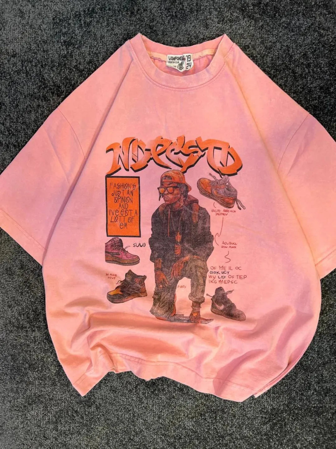 Streetwear Graphic T-Shirt Hip Hop Style