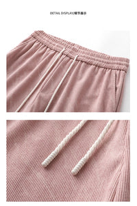 Men’s Corduroy Tie-Dye Cargo Pants Loose Autumn Trousers