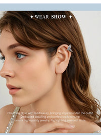 Bamoer 925 Silver Mermaid & Starfish Ocean Hoop Earrings