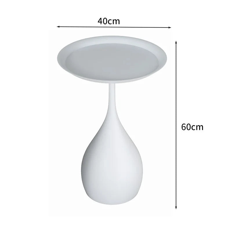 Simple Modern Wrought Iron Coffee Table Living Room Household Round Coffee Table Combination Creative Small Apartment Side Table