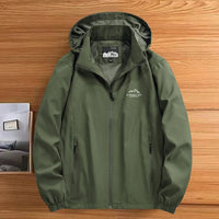 Men’s Hooded Windbreaker Jacket – Autumn Winter Casual Coat