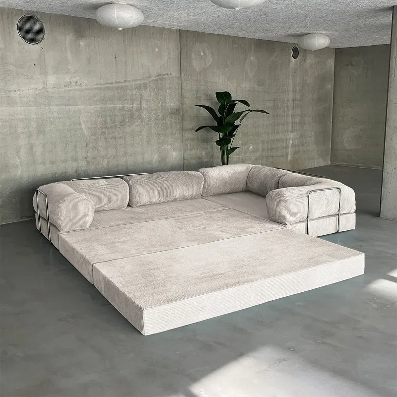 Modern Compressed Foam Corner Sofa Bed – Modular Living Room