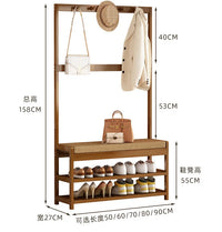 Bamboo Shoe Changing Stool – Modern Entryway Bench