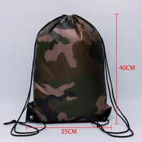 Camouflage Drawstring Backpack Gym & Travel Bag
