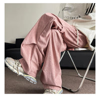 Men’s Corduroy Tie-Dye Cargo Pants Loose Autumn Trousers