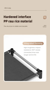 Metal Shoe Rack – Space Saving Black Shoe Storage Organizer