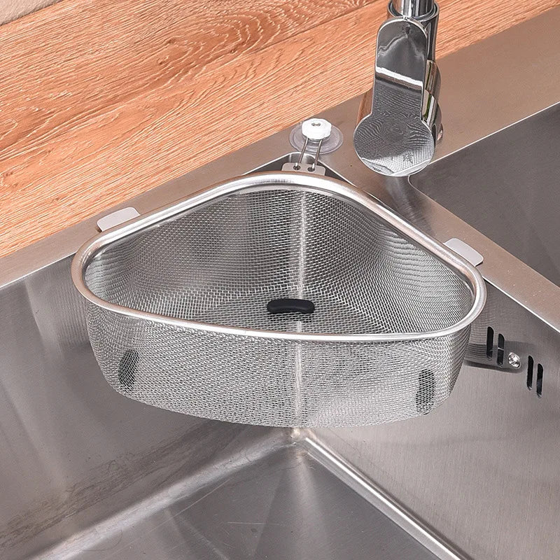 Stainless Steel Triangle Sink Drain Basket Strainer