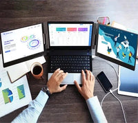 15.6" Tri-Screen Laptop Extender – Touch Dual Display