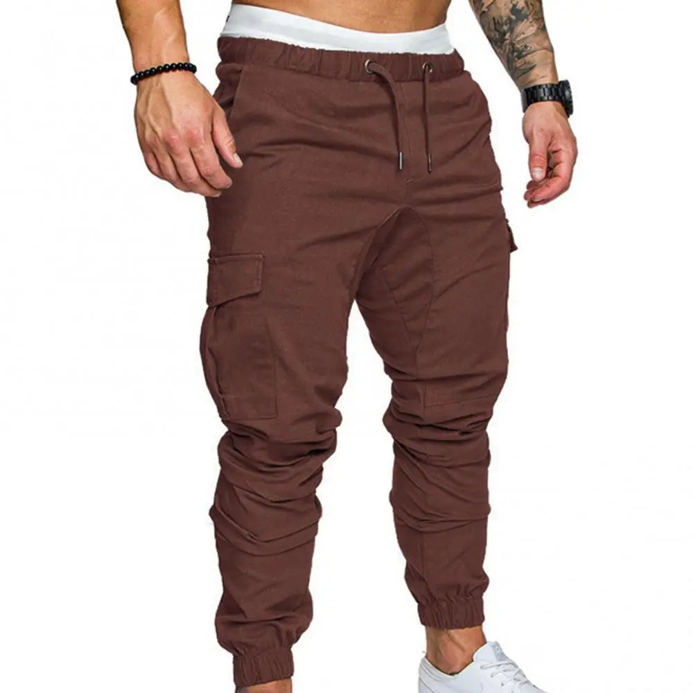 Men’s Cargo Pants with Pockets & Drawstring