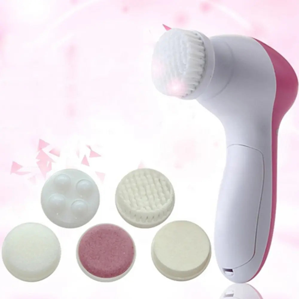 5-in-1 Electric Facial Cleansing Brush – Skin Care Massager